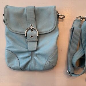 Light Blue Coach Cross Body Satchel